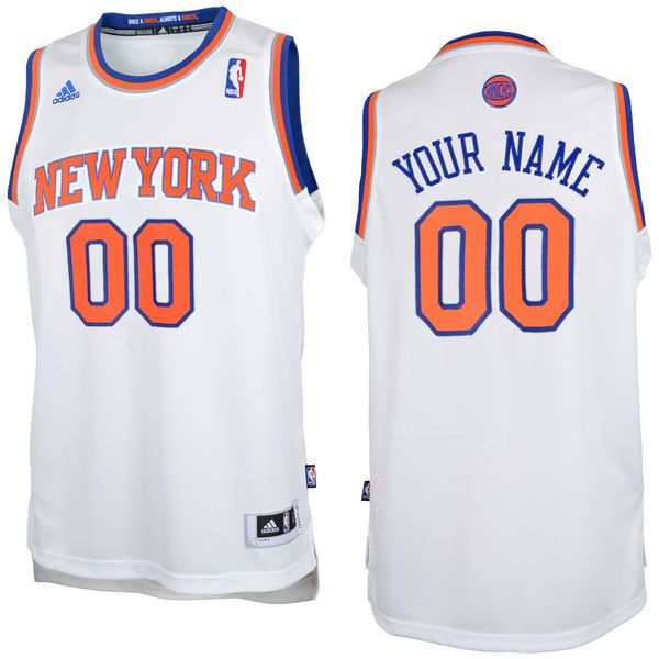 Adidas New York Knicks Youth Custom Replica Home White NBA Jersey->customized nba jersey->Custom Jersey